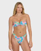 Pipe Dreams V Bandeau Bikini Top - Bright Marine