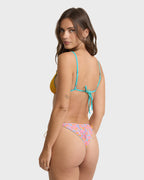 Babe Alert Dippi Reversible Tie-Side Bikini Bottoms - Agave
