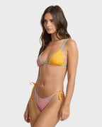 Babe Alert Dippi Reversible Tie-Side Bikini Bottoms - Agave