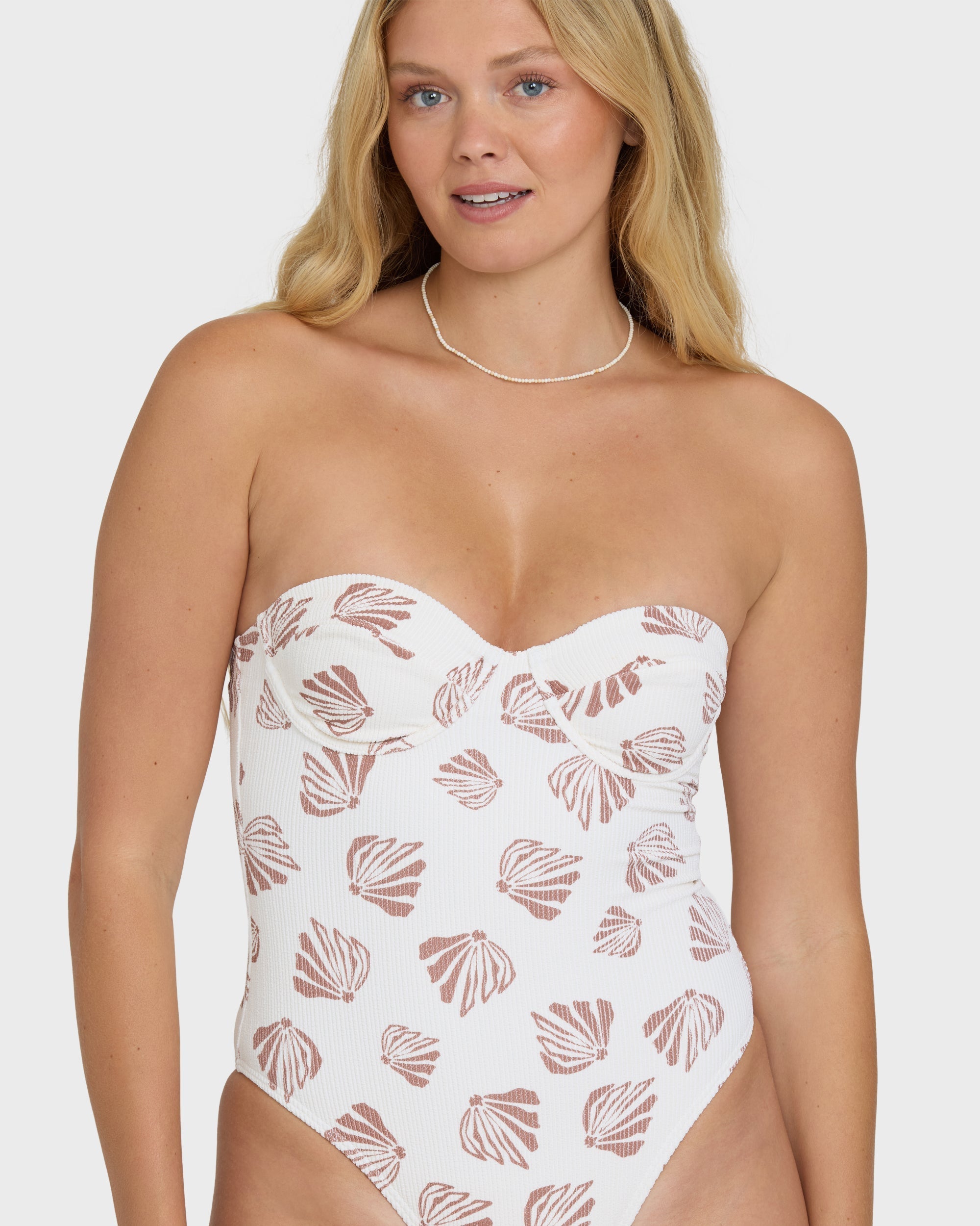 Sandy Shells Hailey One Piece Swimsuit - Salt Crystal
