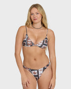 Stay Grounded Ceci Triangle Bikini Top - Brown Stone