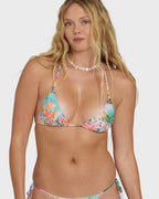 Paradise Sun Remi Triangle Bikini Top - Ocean Spray