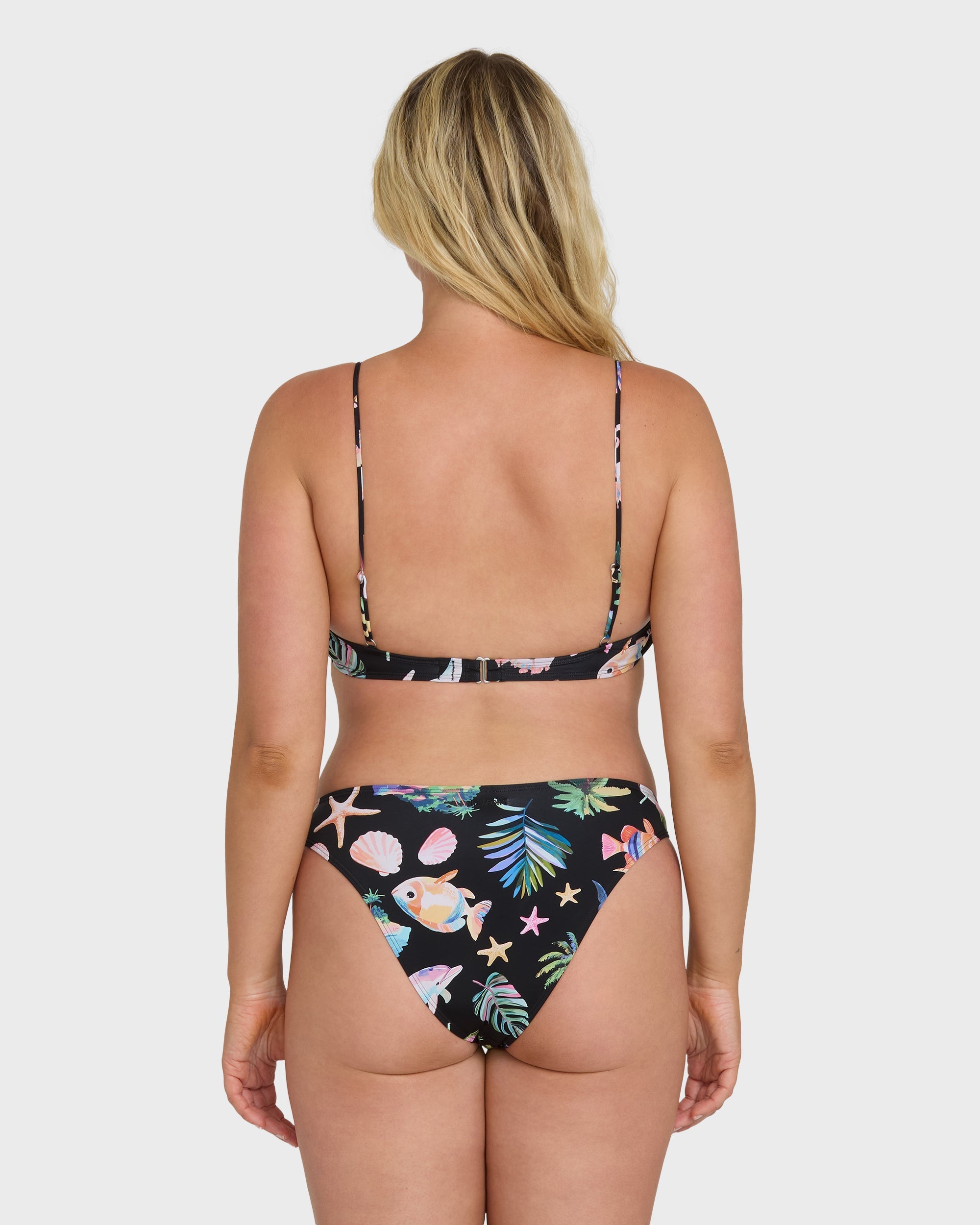 Party Wave Hike Bikini Bottoms - Black Pebble