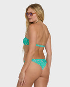 Ship Wrecked Tanga Bikini Bottoms - Green Tropics