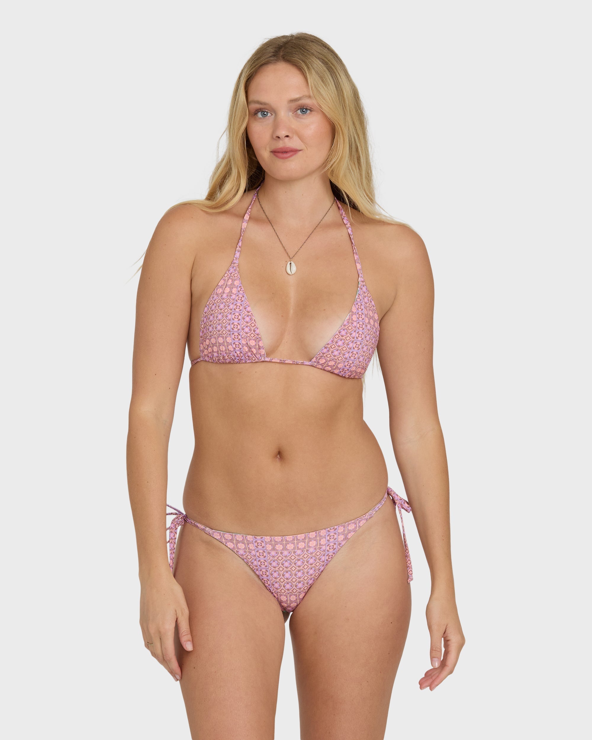 Dreamy Daze Reversible Triangle Bikini Top - Sweet Lilac