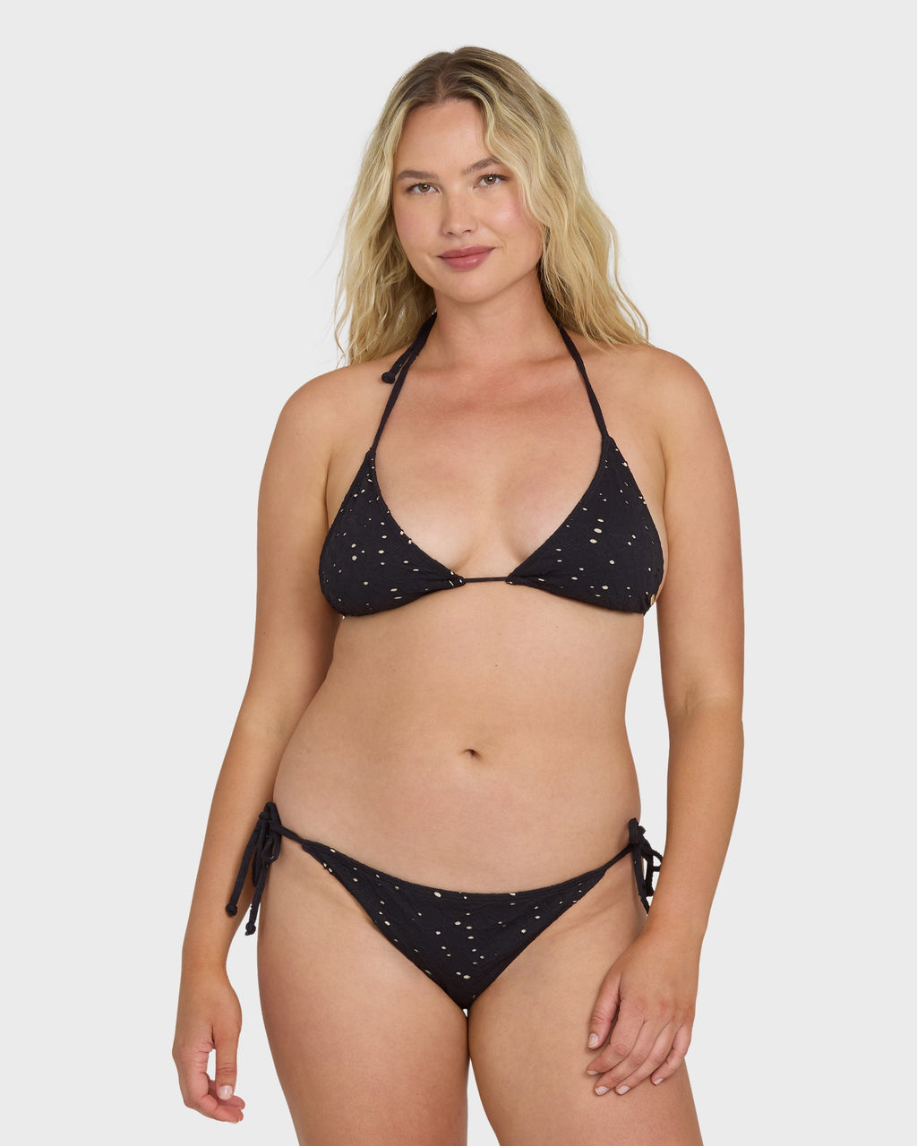 Eye On You Remi Triangle Bikini Top - Black Pebble