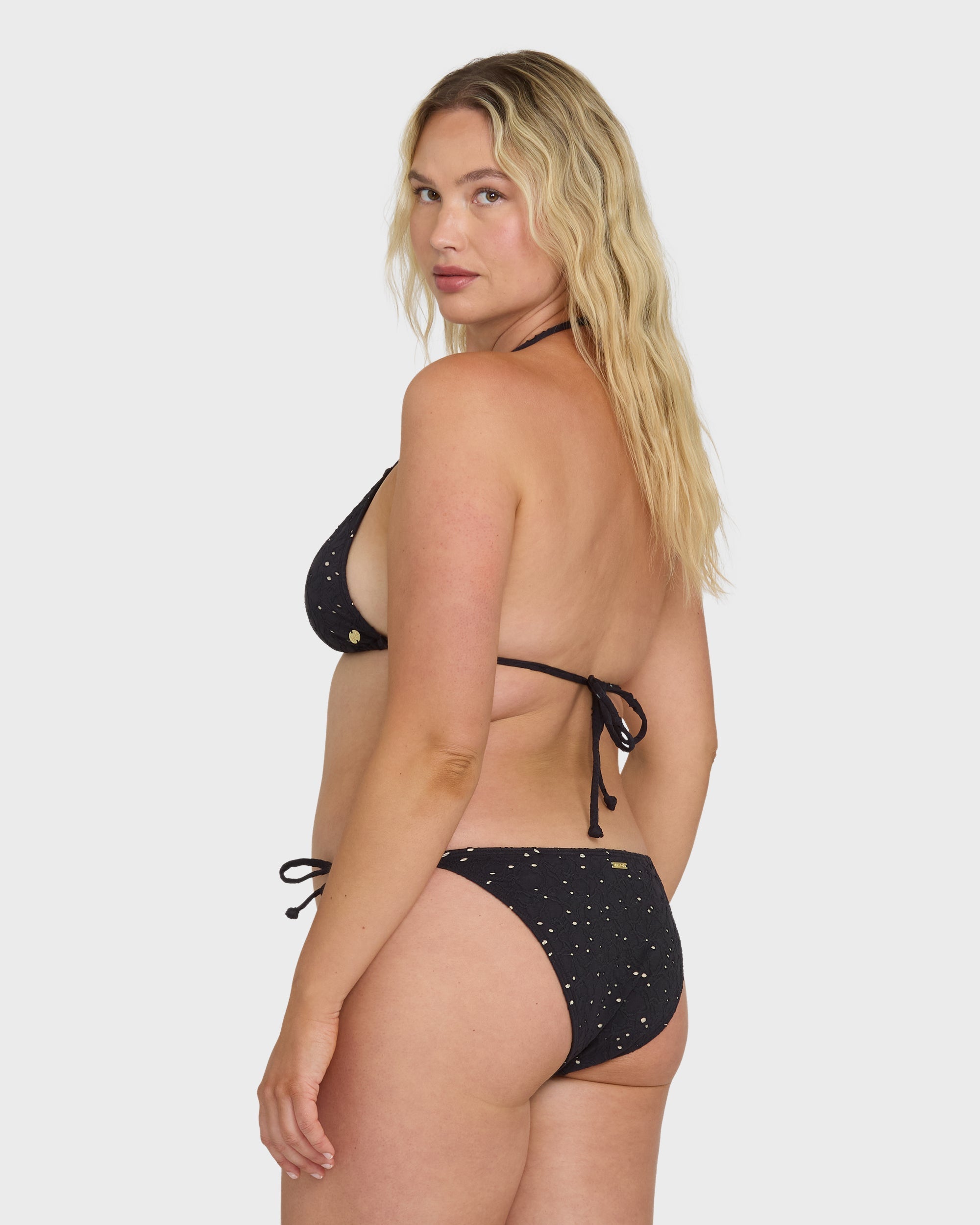 Eye On You Remi Triangle Bikini Top - Black Pebble