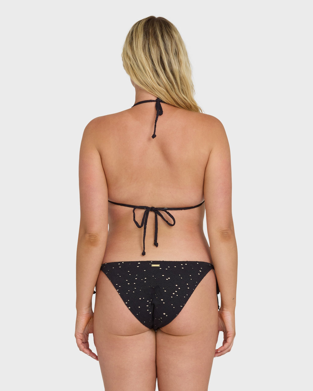 Eye On You Tie-Side Maui Bikini Bottoms - Black Pebble