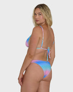Sun Fade Slide Tall Triangle Bikini Top - Ocean Spray