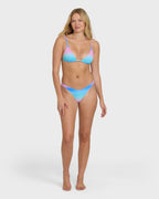 Sun Fade Slide Tall Triangle Bikini Top - Ocean Spray