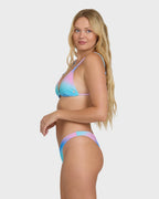 Sun Fade Slide Tall Triangle Bikini Top - Ocean Spray