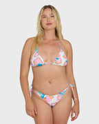 Sweet Escape Tie-Side Skimpy Bikini Bottoms - Salt Crystal
