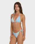 Picnic Multi Triangle Bikini Top - Dream Blue