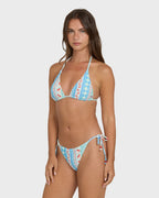 Picnic Multi Triangle Bikini Top - Dream Blue