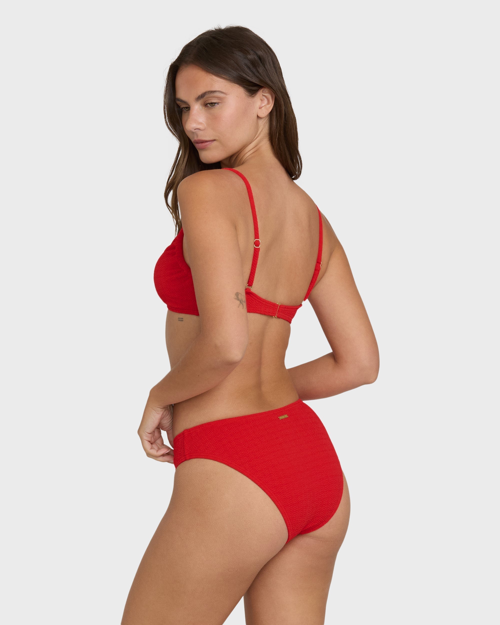 Rising Tide Bondi Medium Bikini Bottoms - Fiesta Red
