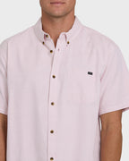 All Day Short Sleeve Woven Shirt - Ash Rose
