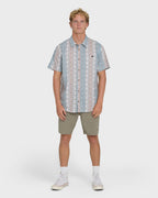 Sundays Short Sleeve Woven Shirt - Blue Fog
