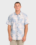 Sundays Lounge Short Sleeve Woven Shirt - Blue Haze