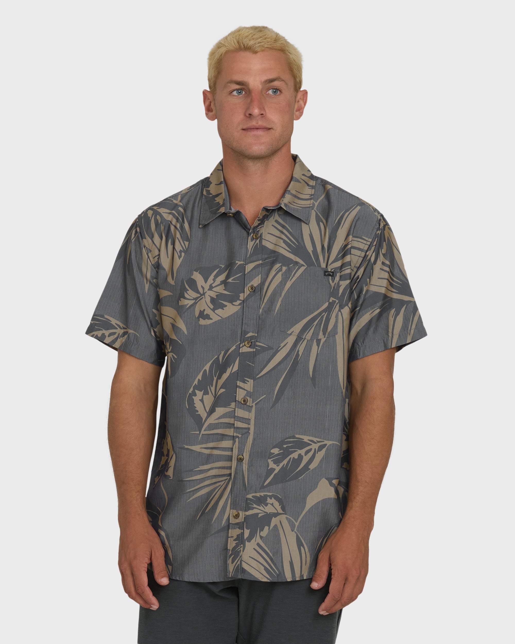Sundays Lounge Short Sleeve Woven Shirt - Black