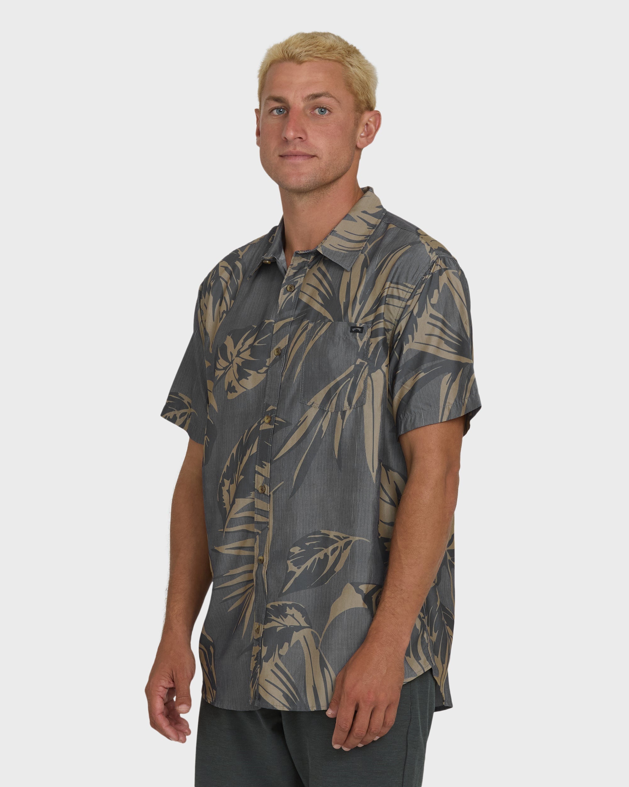 Sundays Lounge Short Sleeve Woven Shirt - Black