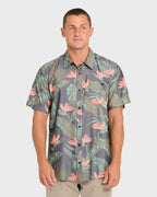 Sundays Lounge Short Sleeve Woven Shirt - Phantom