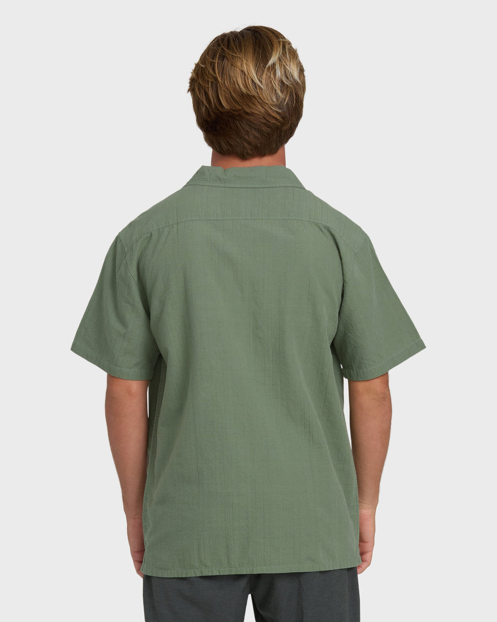 Victoria Vacay Short Sleeve Woven Shirt - Granite Green