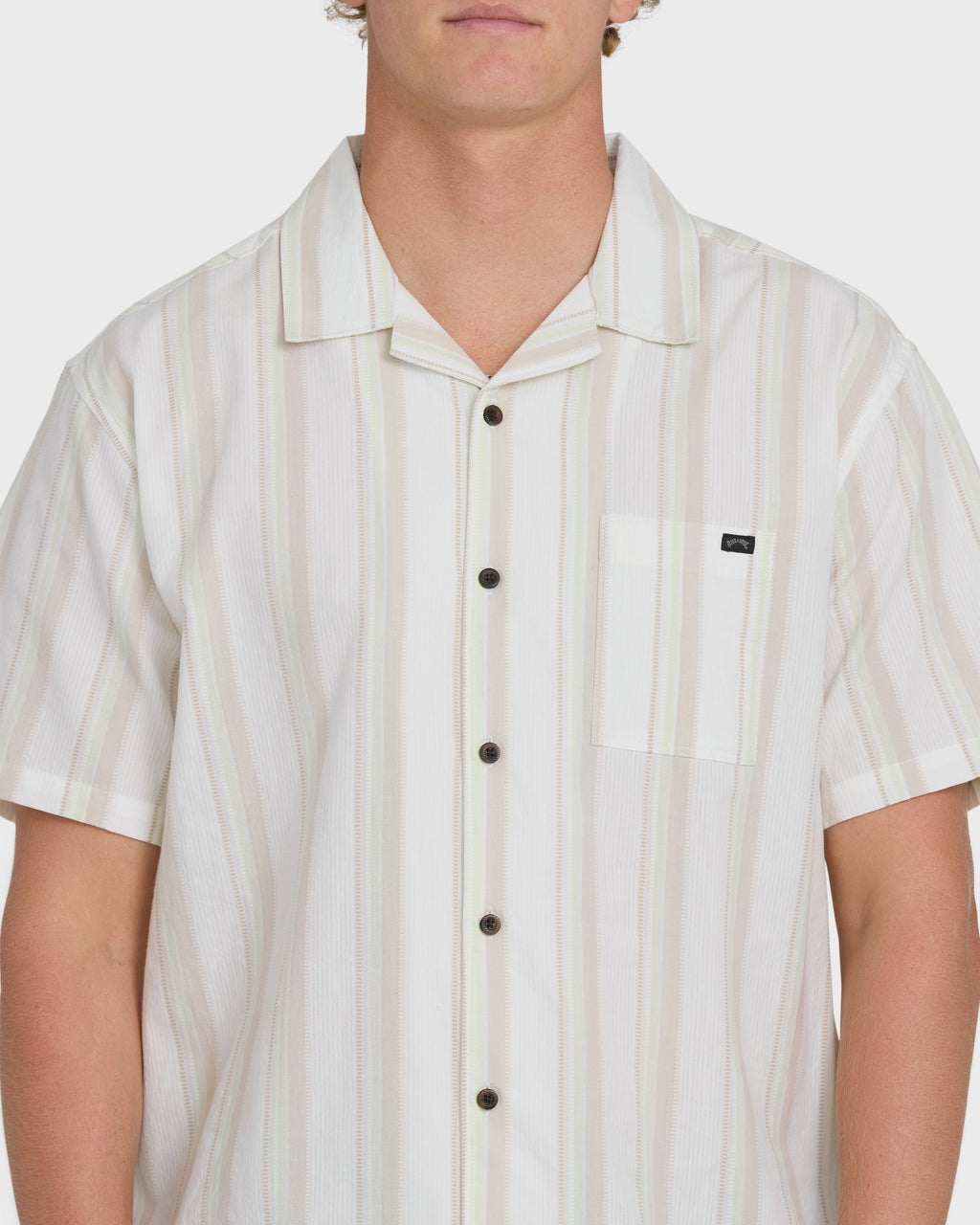 Victoria Vacay Short Sleeve Woven Shirt - White Sand