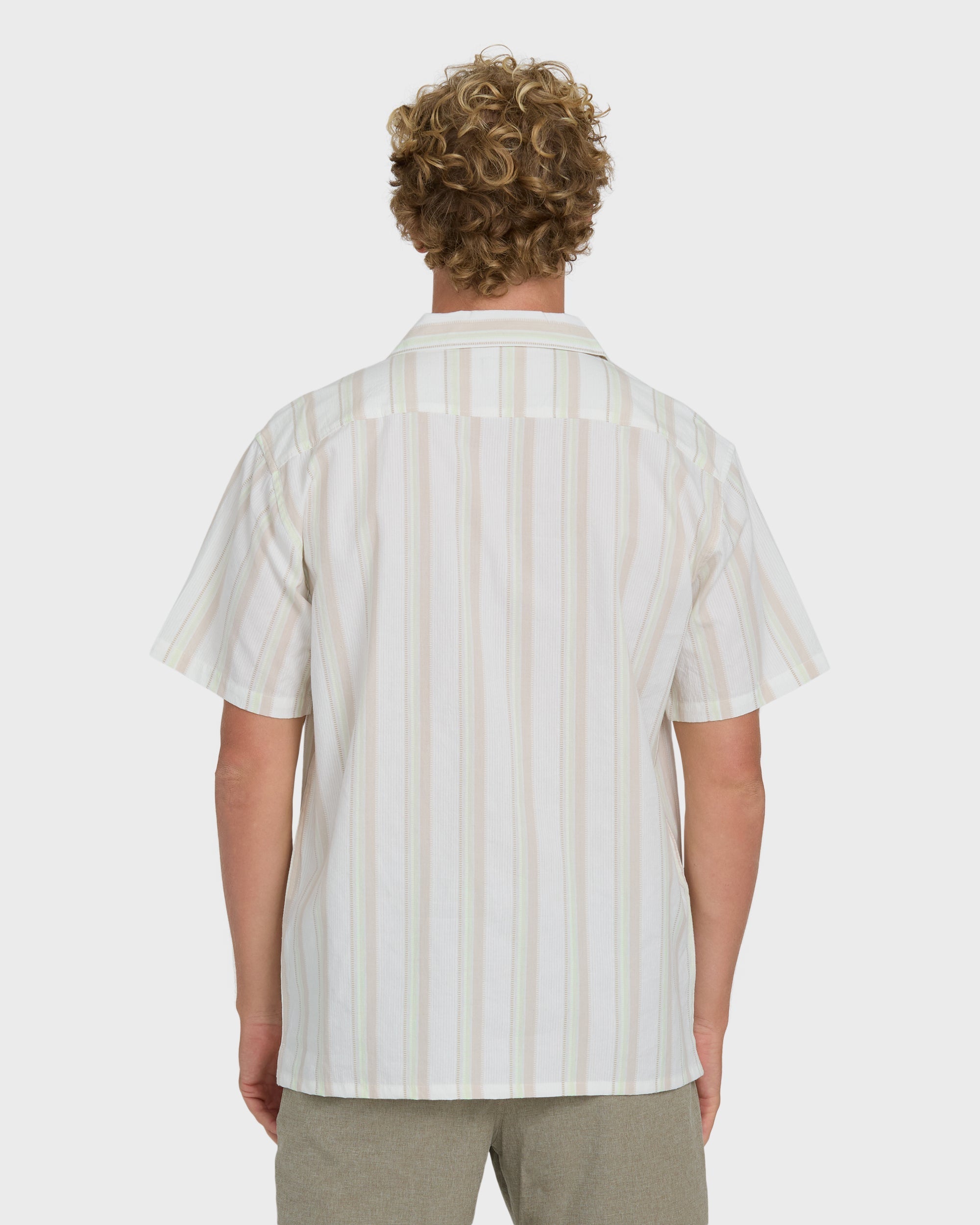 Victoria Vacay Short Sleeve Woven Shirt - White Sand