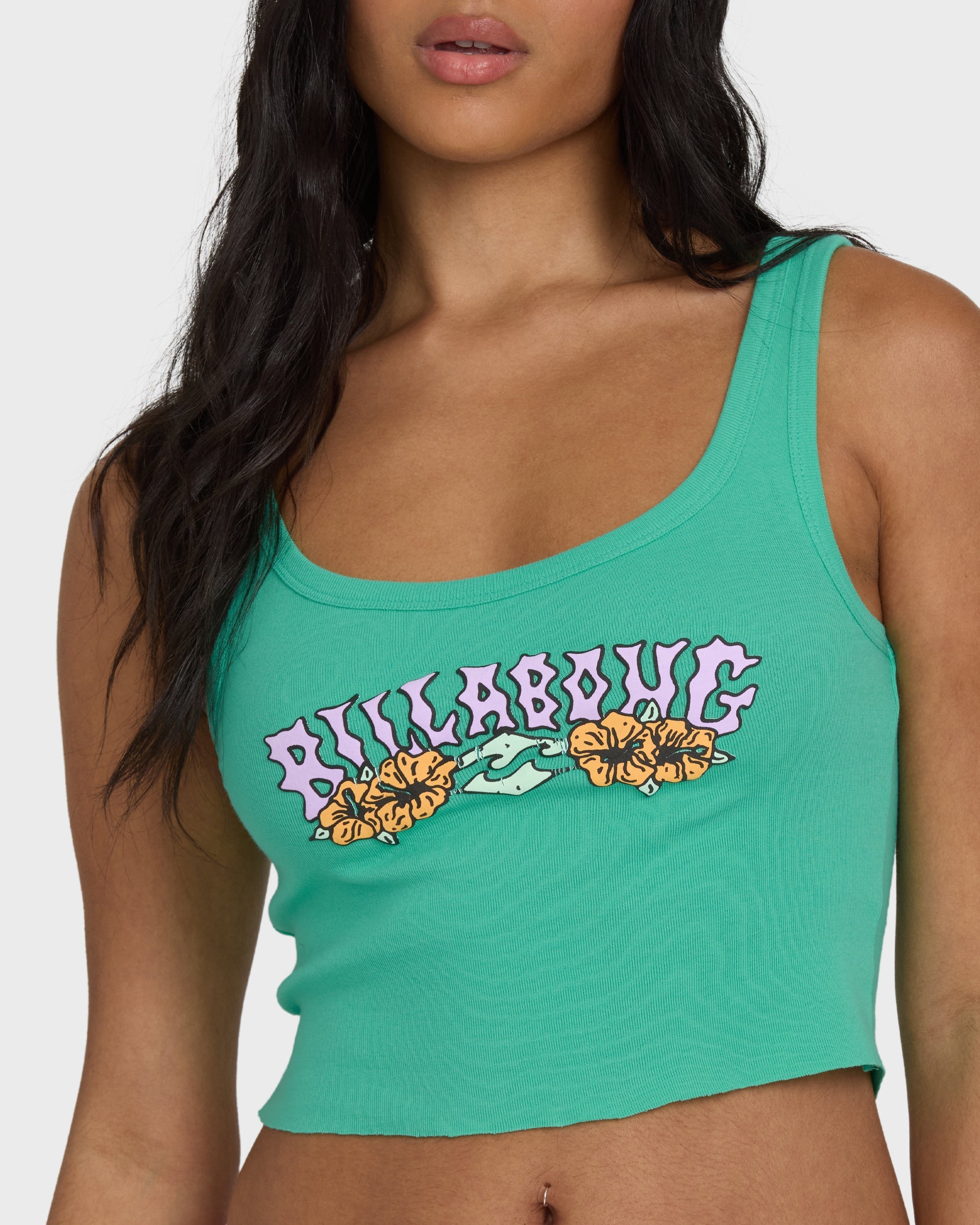 Hibiscus Minds Tank Top - Green Tropics
