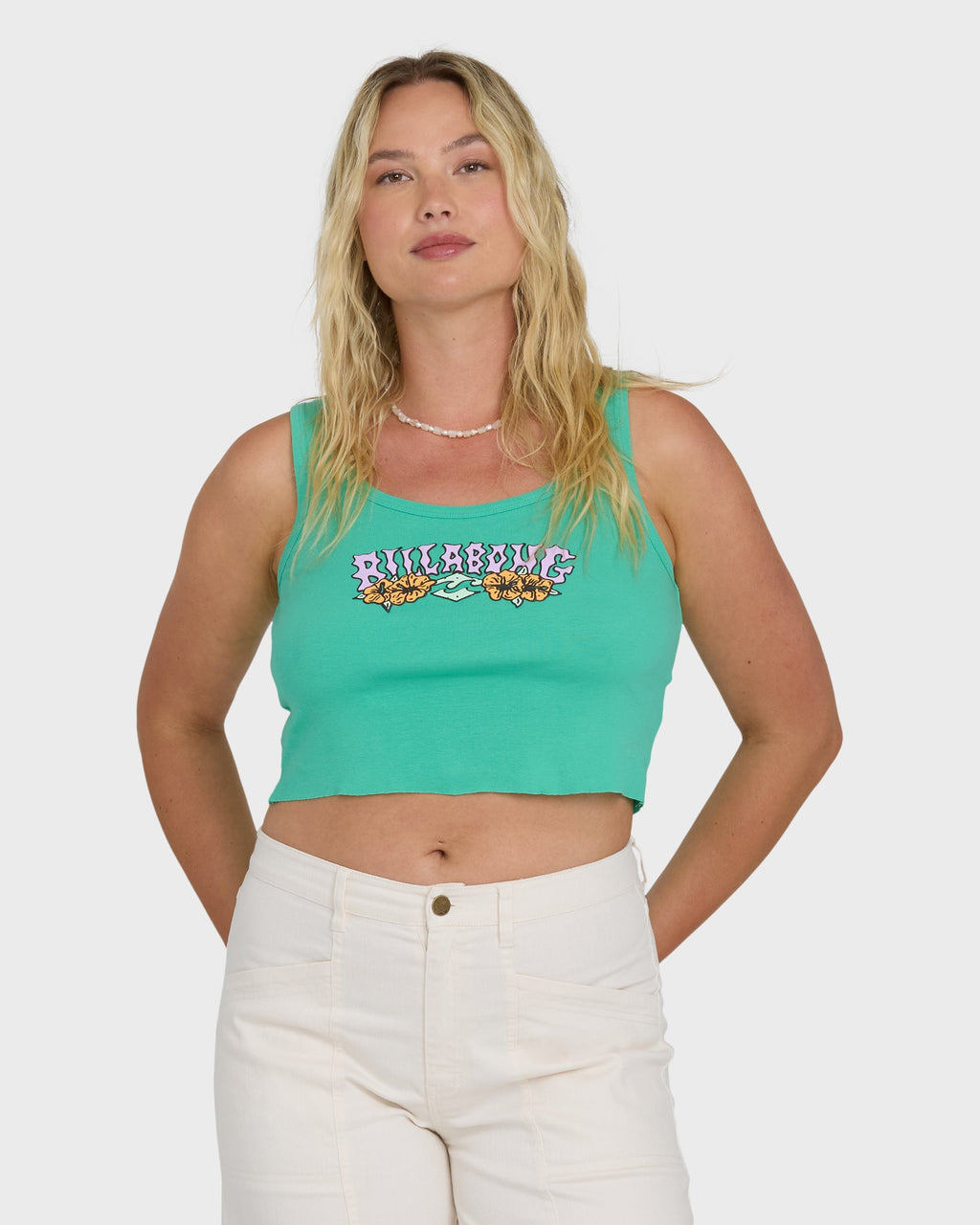 Hibiscus Minds Tank Top - Green Tropics