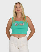 Hibiscus Minds Tank Top - Green Tropics