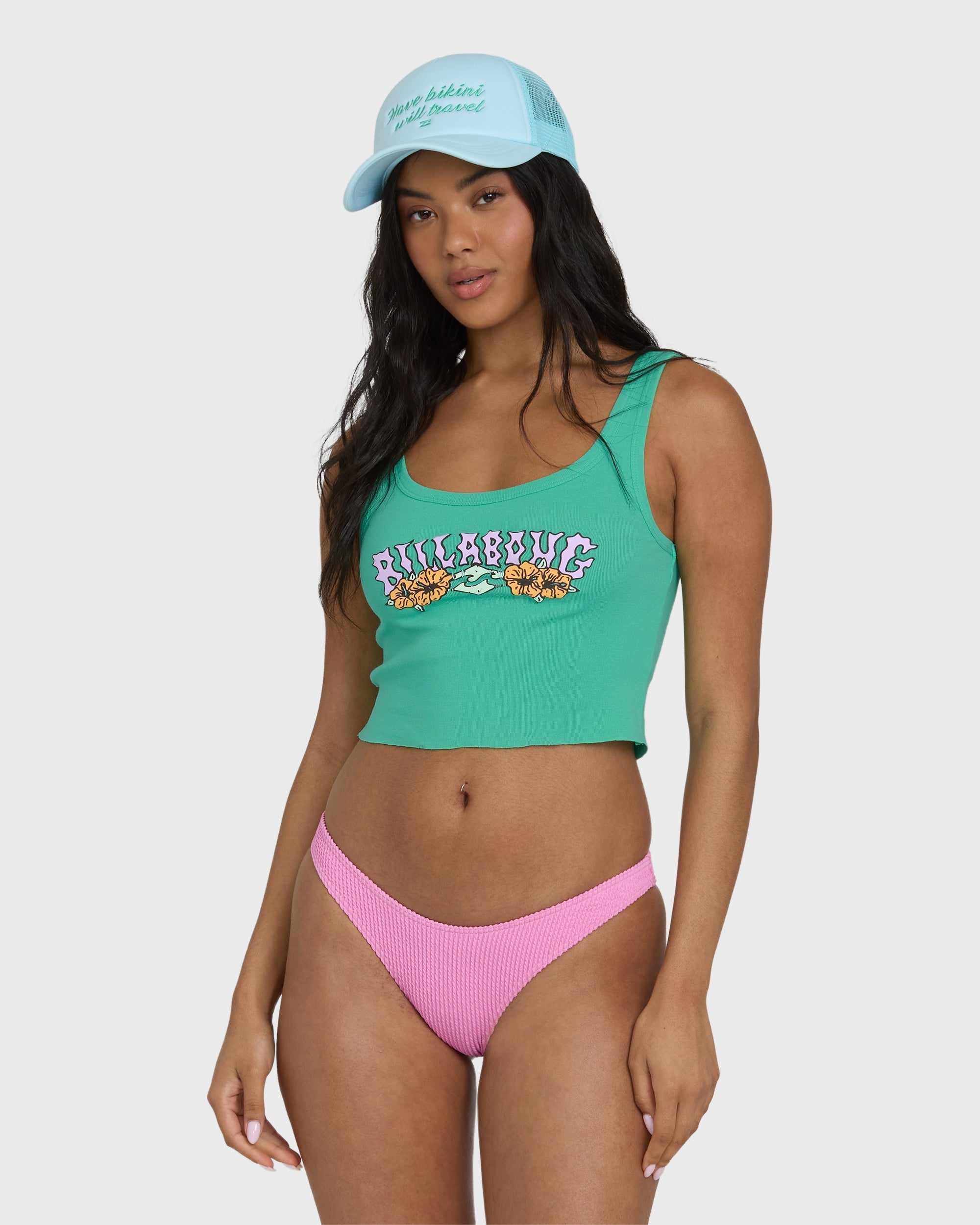 Hibiscus Minds Tank Top - Green Tropics