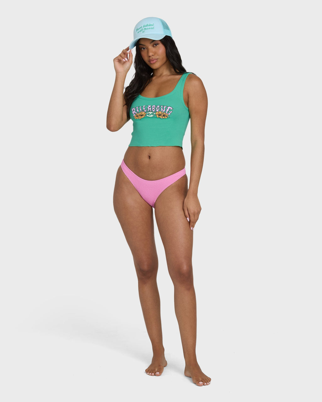 Hibiscus Minds Tank Top - Green Tropics