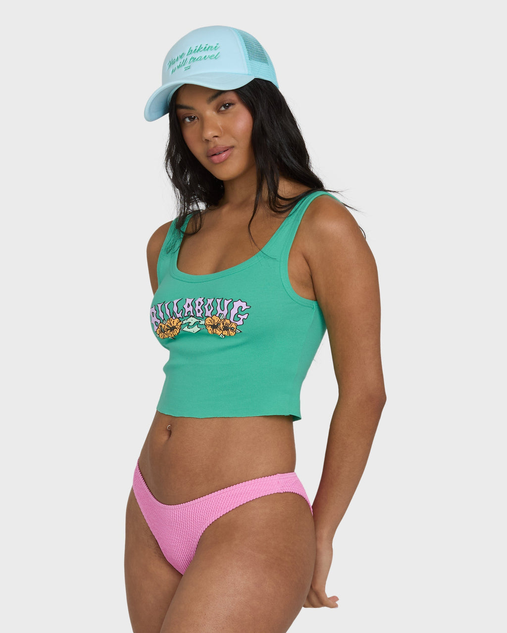 Hibiscus Minds Tank Top - Green Tropics