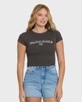 Off We Go Short Sleeve Knit T-Shirt - Off Black