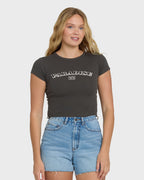 Off We Go Short Sleeve Knit T-Shirt - Off Black