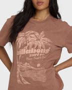 Sand To Surf Short Sleeve Knit Graphic T-Shirt - Brown Stone