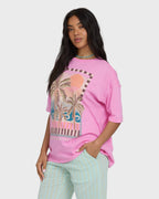 Feel The Heat Short Sleeve Knit T-Shirt - Party Pink