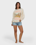 Coastal Paradise Crewneck Sweatshirt - White Cap