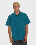 A/Div Surftrek Transit Short Sleeve Woven Shirt - Tropical Teal