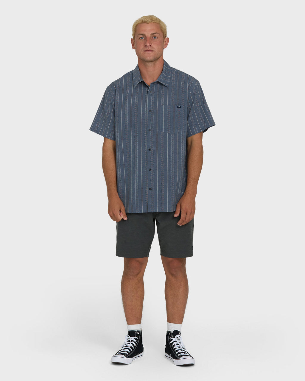 A/Div Surftrek Transit Short Sleeve Woven Shirt - True Navy