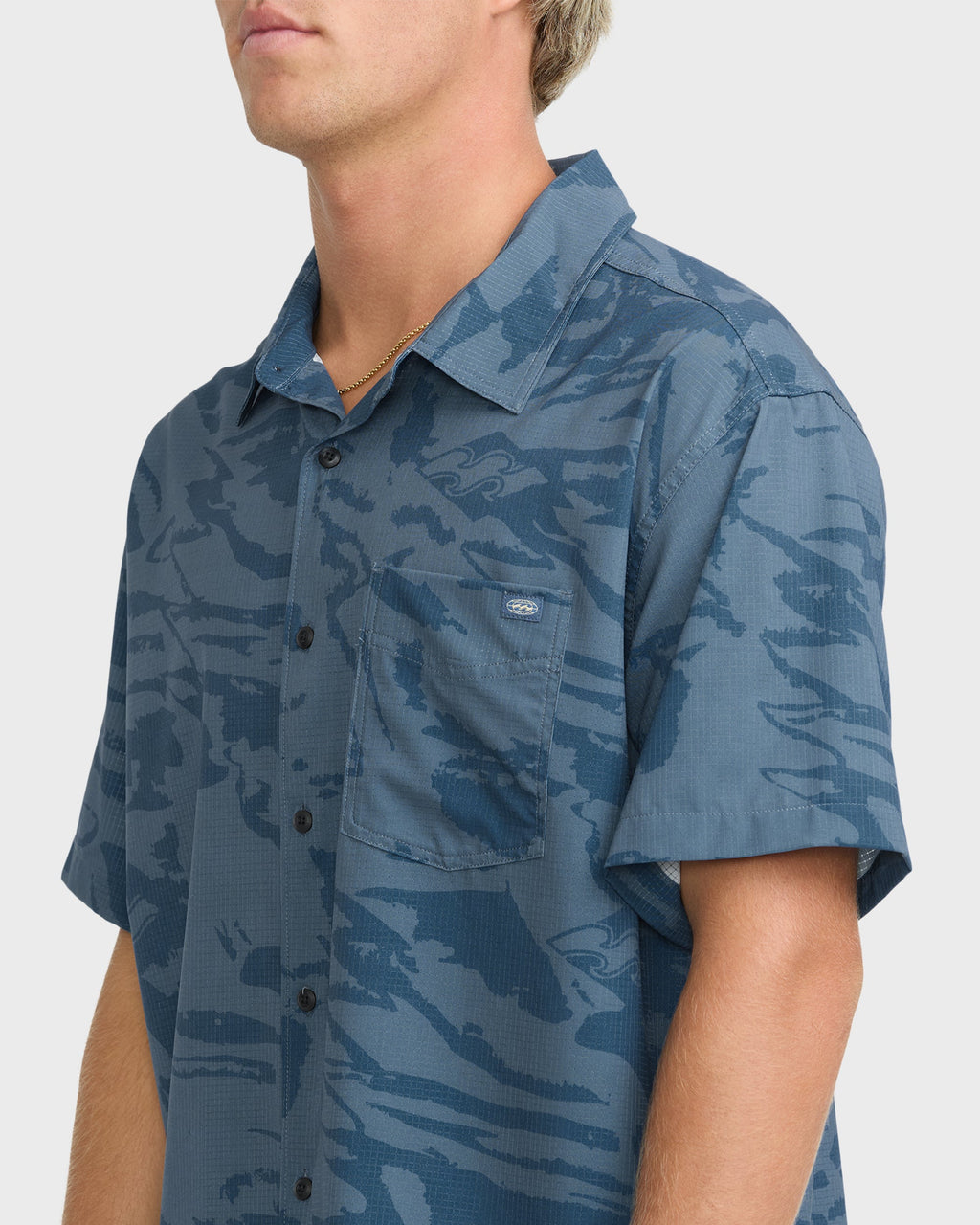 Adventure Division Surftrek Perforated Short Sleeve Woven Shirt - China Blue