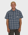 Bad Dog Short Sleeve Woven Shirt - Dark Denim