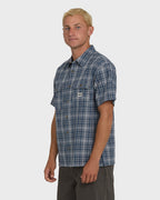 Bad Dog Short Sleeve Woven Shirt - Dark Denim