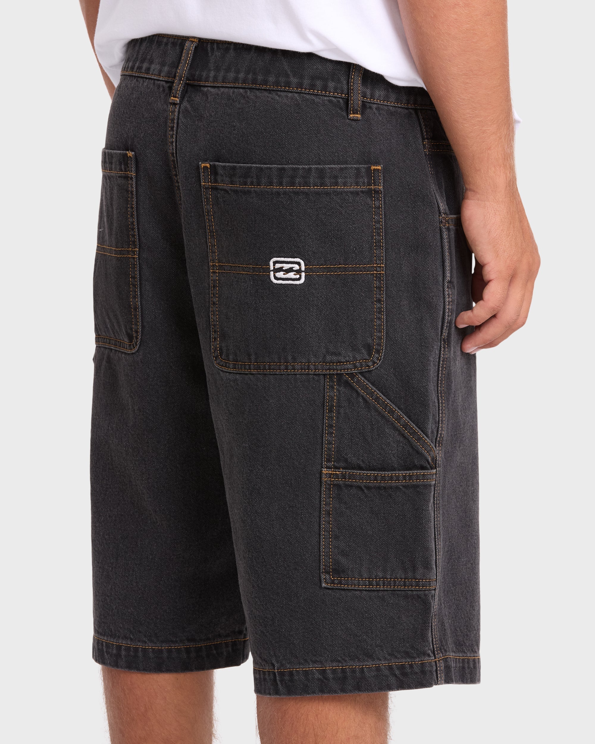 Bad Dog Workwear Denim Shorts - Black Wash