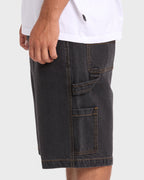 Bad Dog Workwear Denim Shorts - Black Wash