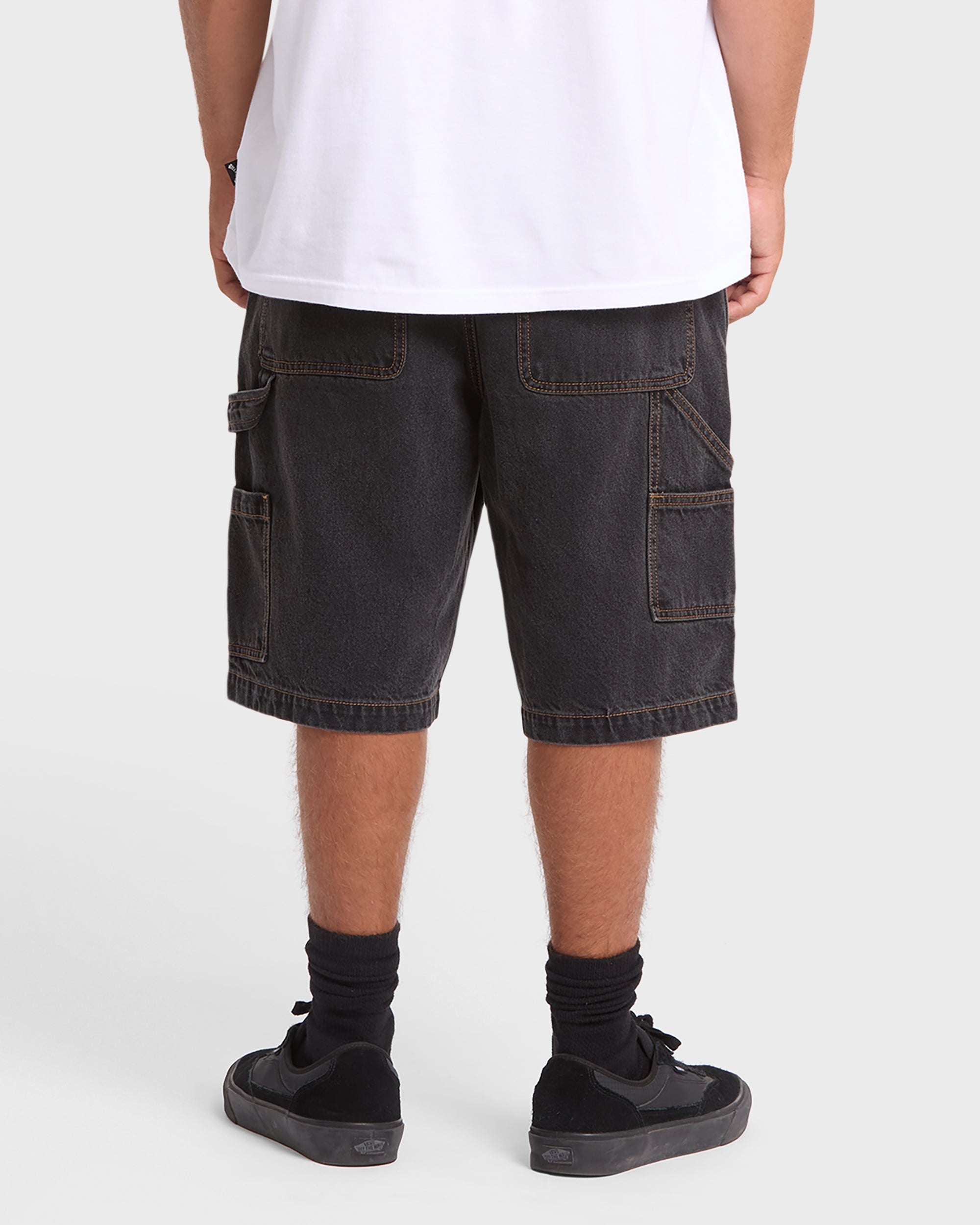 Bad Dog Workwear Denim Shorts - Black Wash