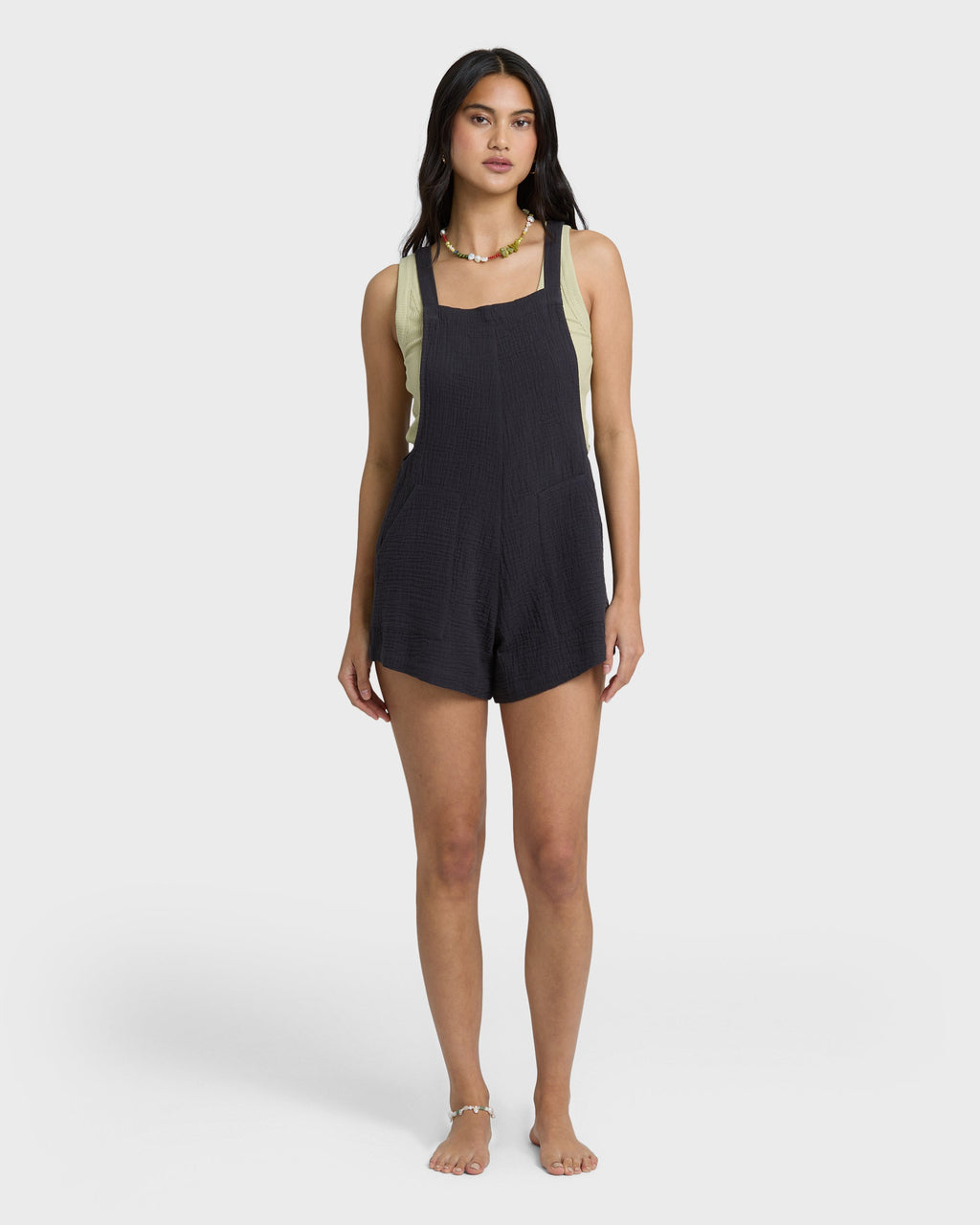 Beach Crush Romper - Black Sands