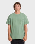 Essential Wave Washed Premium Short Sleeve Pocket Tee - Hedge Green