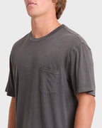 Essential Wave Washed Premium Short Sleeve Pocket Tee - Raven